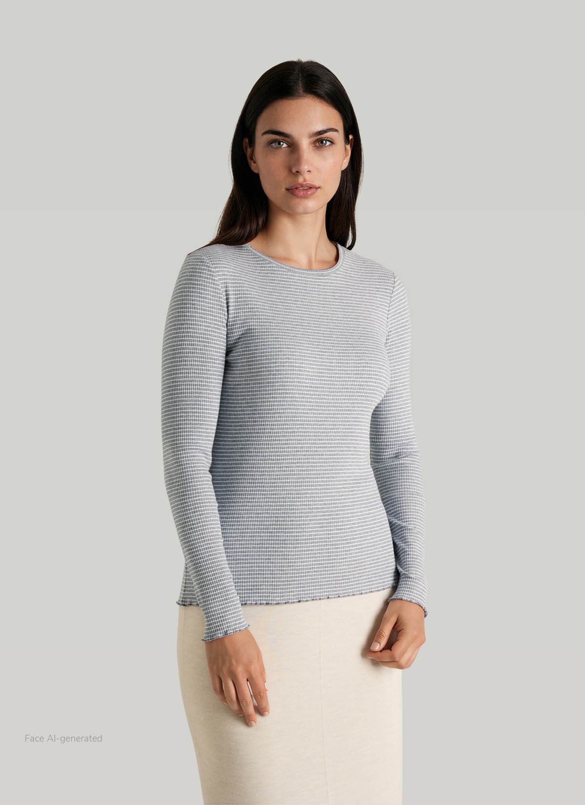 Longsleeve 1/1 Arm, Autumn Mist Frontansicht