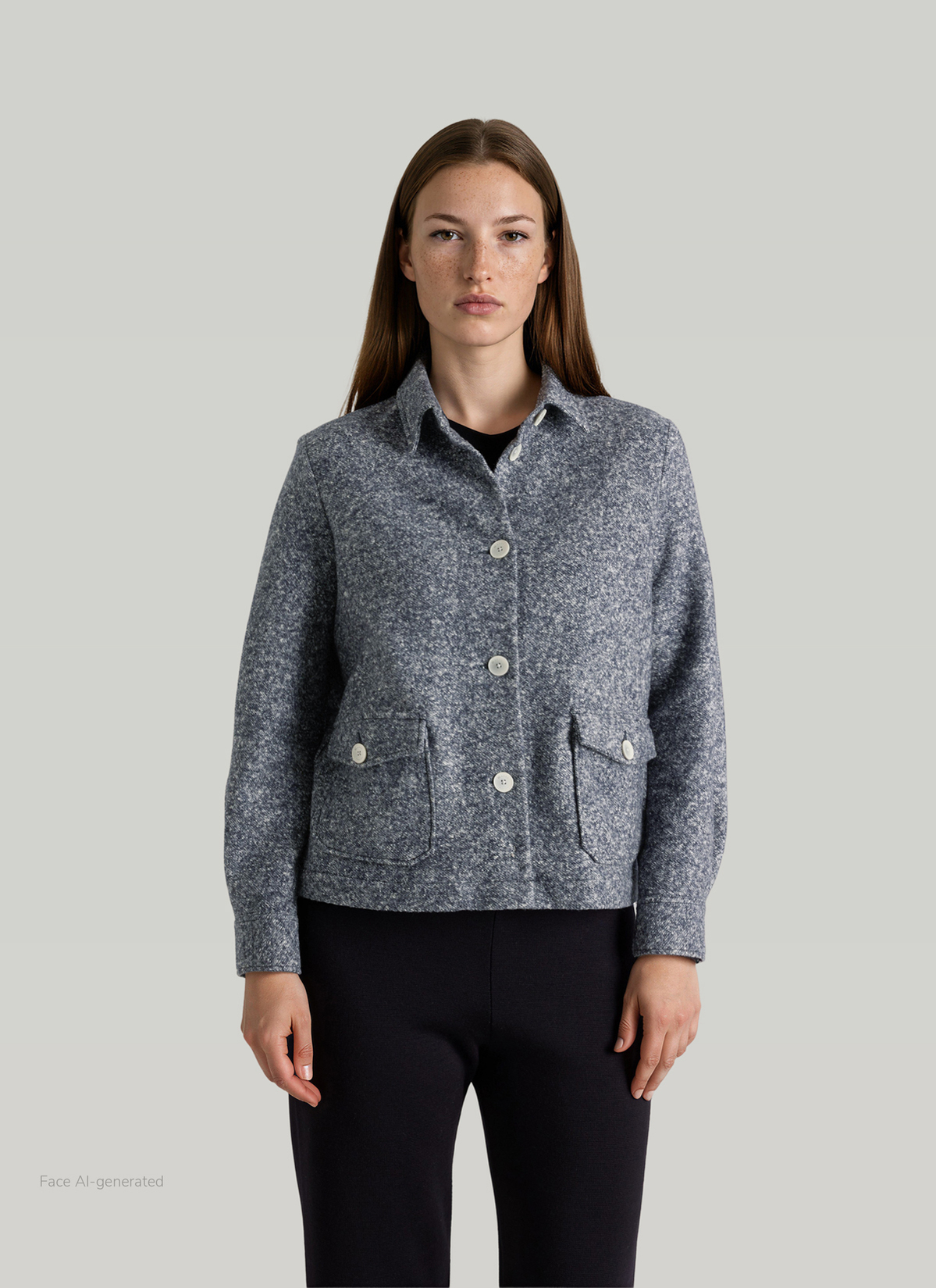 Schal, Navy Detailansicht 2