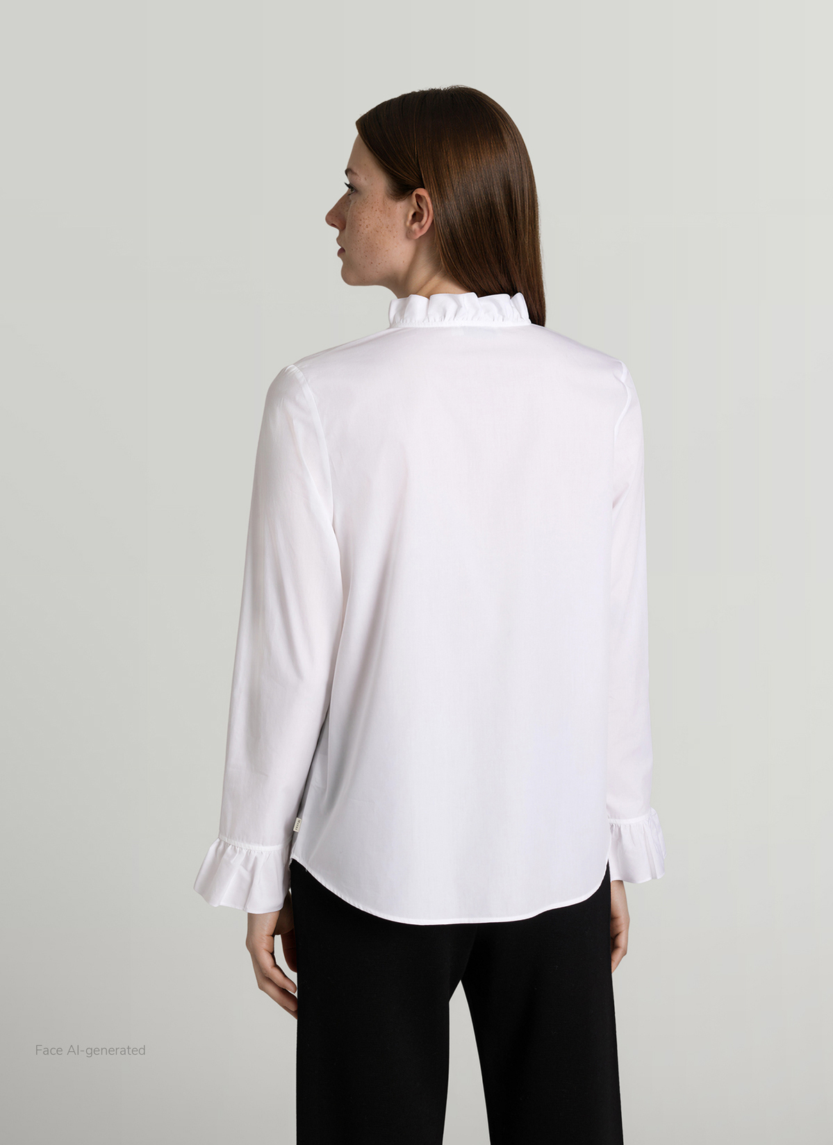 Bluse 1/1 Arm, Pure White Rückansicht