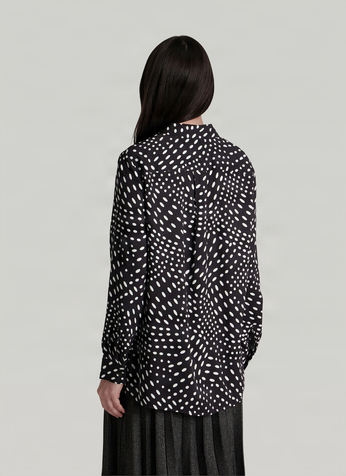 Bluse 1/1 Arm, Black Rückansicht