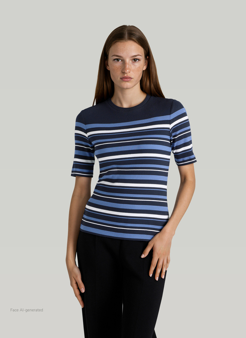 T-Shirt Rundhals 1/2 Arm width=