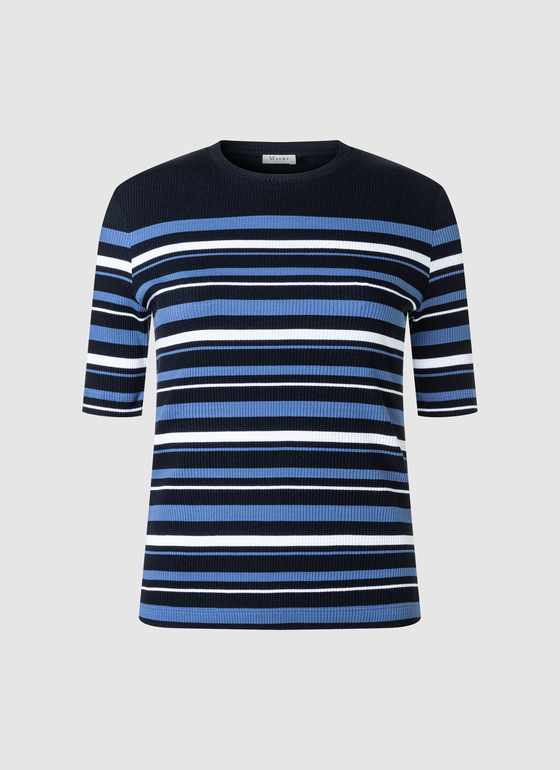T-Shirt Rundhals 1/2 Arm Navy Frontansicht