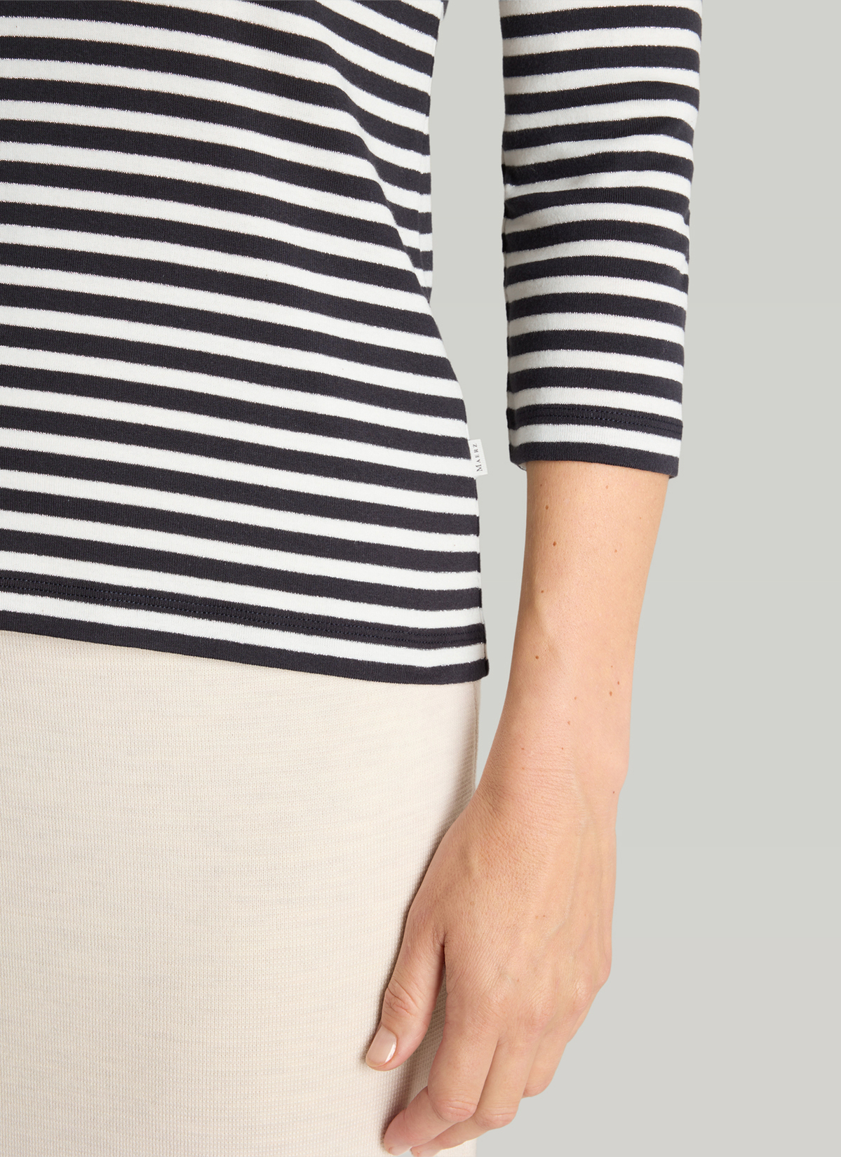 Longsleeve Rundhals 3/4 Arm, Navy Detailansicht 1
