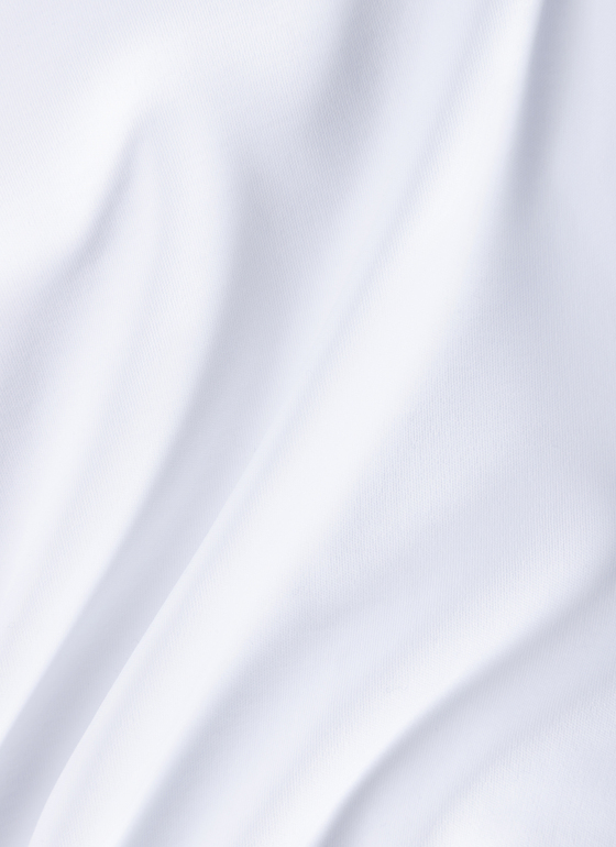 Longsleeve Rundhals 3/4 Arm Pure White Frontansicht
