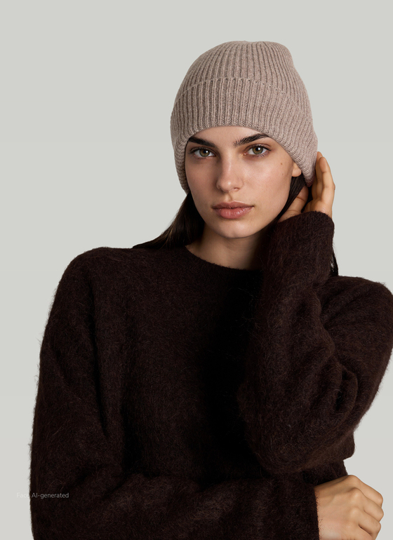 Mütze Taupe Grey Frontansicht