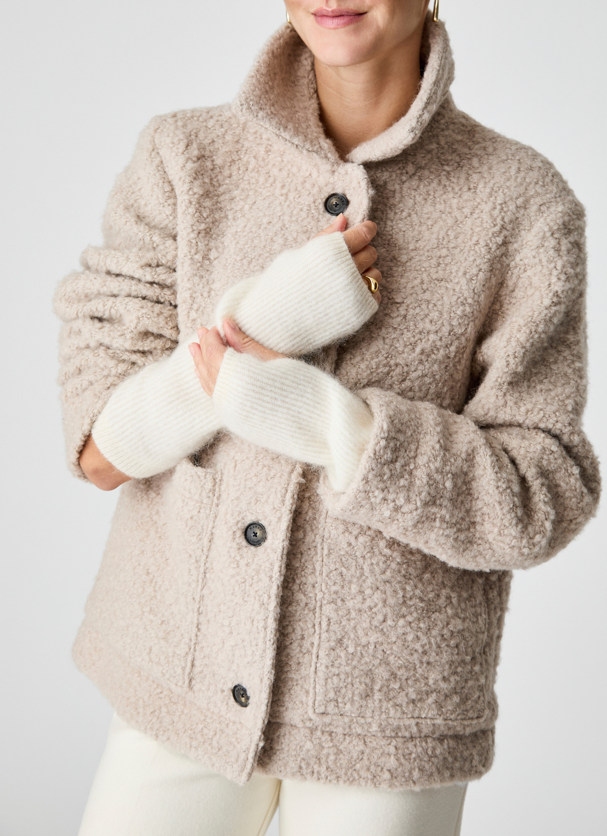 Armstulpe, New White Frontansicht