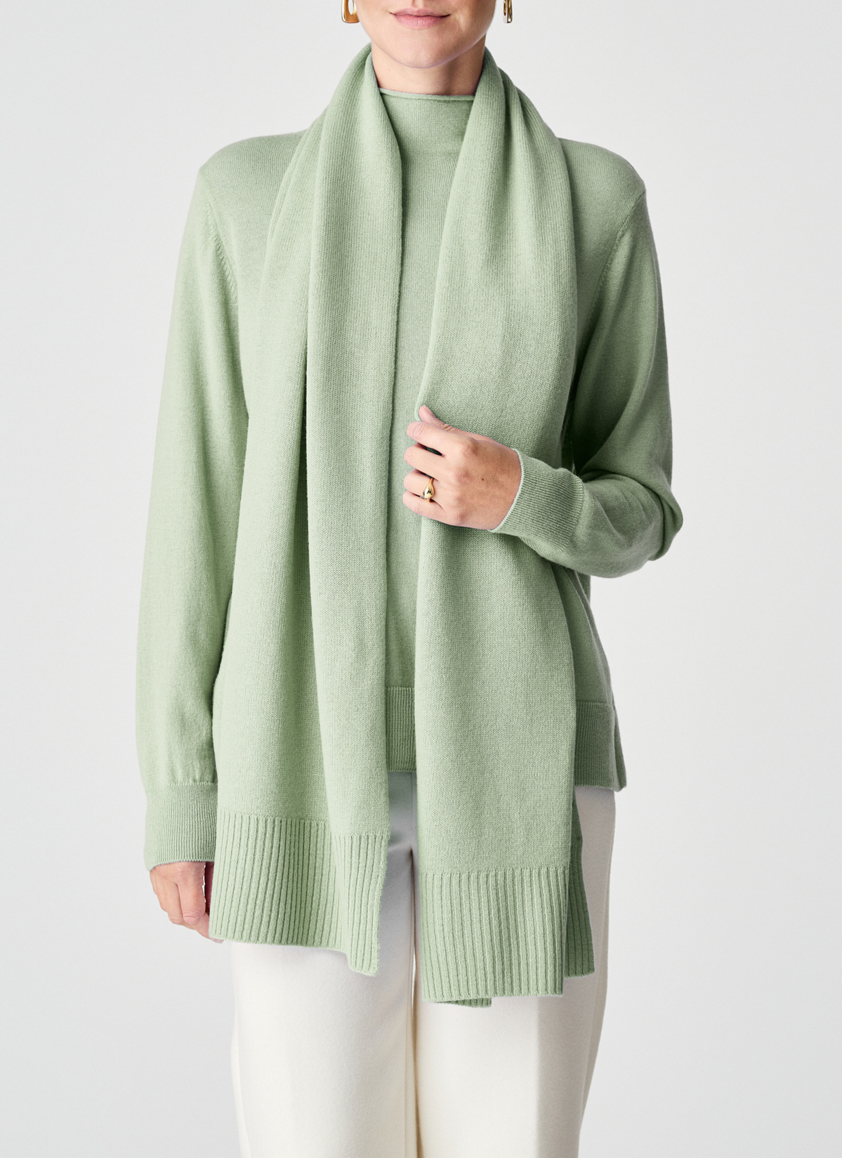 Schal, Matcha Tea Frontansicht