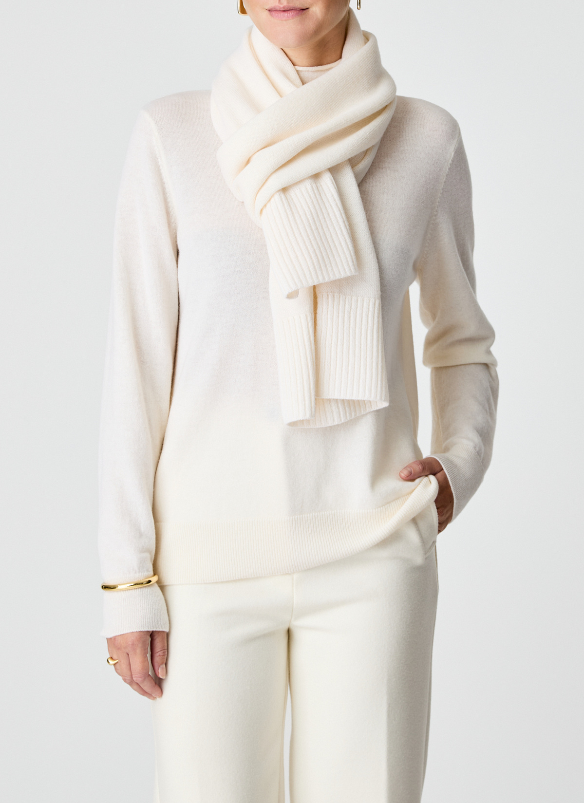 Schal, New White Rückansicht